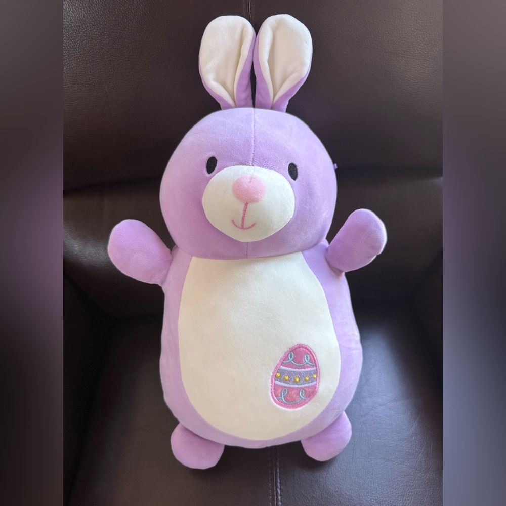 Large ~16" Squishmallow Hug Mees Amanda the Purple Easter Bunny Rabbit Plush